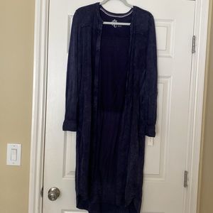 Anthropologie “New”Pilcro button down navy midi shirt dress. Size Medium NWT